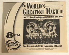 1998 Worlds Greatest Magic III Tv Guide Vintage Print Ad  Tpa15 - £5.58 GBP