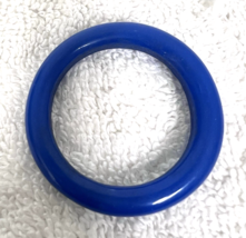 Vintage Chinese LT Cobalt Blue Peking Glass Hoop Ring Sewing Basket Hand... - $12.38
