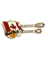 Hard Rock Cafe Toronto SkyDome Double Guitar Pin Canada Flag All Is One HRC - $236.38 MXN