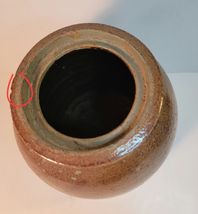 Brown Pottery Vase 6.75" tall image 6