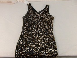 Adult Women&#39;s Forever Black &amp; Gold Sequins Cocktail Dress Classy Dress 3... - £16.69 GBP