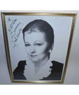 Hand Signed JOAN FONTAINE Autographed B/W PHOTO w/FRAME - $67.74 CAD