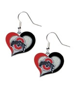 Aminco International Ohio State Buckeyes Swirl Heart Dangle Logo Earring... - $17.38 CAD