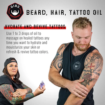 Gibs Colorado Kid Beard, Hair & Tattoo Oil in Glass Skull 1 fl oz. image 10