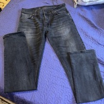 Nudie Jeans Mens Denim Thin Finn Size W30/L34 Organic cotton elastane Blend - £44.06 GBP