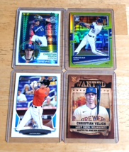 Christian Yelich Brewers LOT (4) 2013 Bowman Rookie/ SP 35TH/SP Wanted/ SP LIME - £14.66 GBP