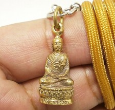 Lord Buddha Dharma blessing for success and good luck Thai real amulet brass pen - £23.65 GBP