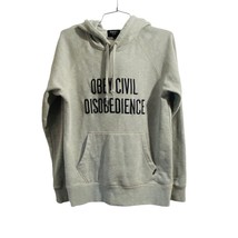 Obey Propaganda Civil Disobedience Gray Men&#39;s Hoodie Size Small - £33.46 GBP