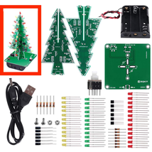 Colorful LED RGB LED Flashing Christmas Tree DIY Kits Electronics Colorful 3D Xm - £11.16 GBP