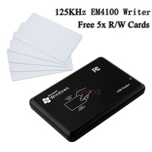 USB 125KHz RFID EM4100 TK4100 Card Reader/Writer Copier Programmer 5x R/W Cards - $45.24