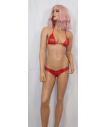 New Sexy Lingerie Red Lace Triangular set sleepwear - £16.52 GBP