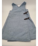 JACADI PARIS FRANCE GIRLS Size 5A DRESS Lt. Blue WOOL SLEEVELESS POCKETS... - $47.86 CAD