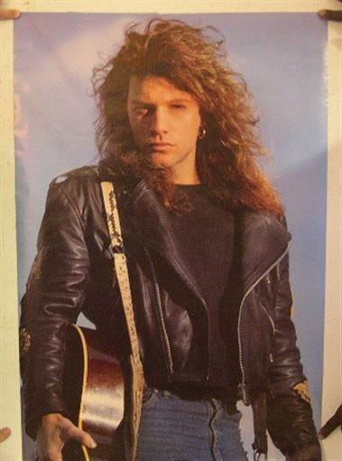 Bon Jovi Poster Jon John Door Vintage - $89.50