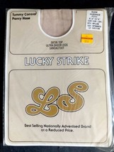 Lucky Strike Pantyhose Vtg Average Nude Control Top Sandalfoot Hose Hosi... - $15.83