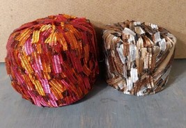 Palette Collection Yarn Series Varigated Brown/ Orange Pink Nylon 2 Balls - $11.30