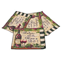 Relax Sit Wine A Bit Placemats Set of 4 13x18 inches - $18.02 CAD