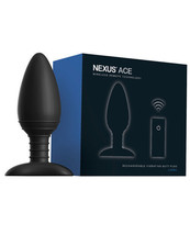 Nexus Ace Remote Control Butt Plug Large Remote Control Black - $63.11