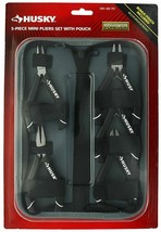 NEW Husky 5-pc Mini Pliers Set + Case 1052 Craft Hobby Hand Tools Precision - $20.64