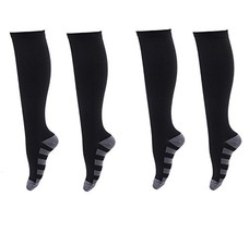 MojaSports Graduated Compression Socks (2 Pair) Athletic Medical Sports Stocking - £14.29 GBP