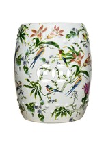 Chinese Multi Color Porcelain Bird Motif Round Garden Stool 18&quot; - £279.28 GBP