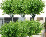 8 Bundles Outdoor Artificial Boxwood Uv Resistant Fake Stems Plants, Fau... - $25.99