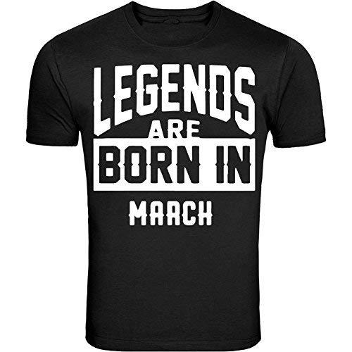 Primary image for Legends Are Born In March Birthday Month Humor Men Black T-Shirt Father's Day (3