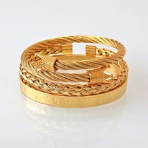 Top Quality Luxury Royal Crown Bracelets &amp; Bangles Fashion Stainless Steel Men&#39;  - £18.74 GBP