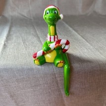 Vintage Christmas Dinosaur Stocking Holder Hanger Hook Brontosaurus Cand... - $365.87 MXN