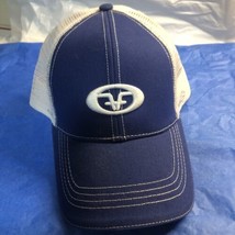 Flying Fisherman Hat Strap back embroidered logo blue and white - $28.05