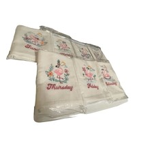 Dishtowels Pink Flamingos Days of the Week Tea Towels 100% Cotton 32&quot; x ... - £50.58 GBP