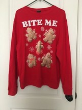 Fifth Sun Men&#39;s Red Sweatshirt Gingerbread Man Holiday Christmas Size XL  - $35.89