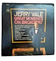 Jerry Vale Great Moments On Broadway Lp Vinyl (F) 33 Rpm Columbia - £3.24 GBP