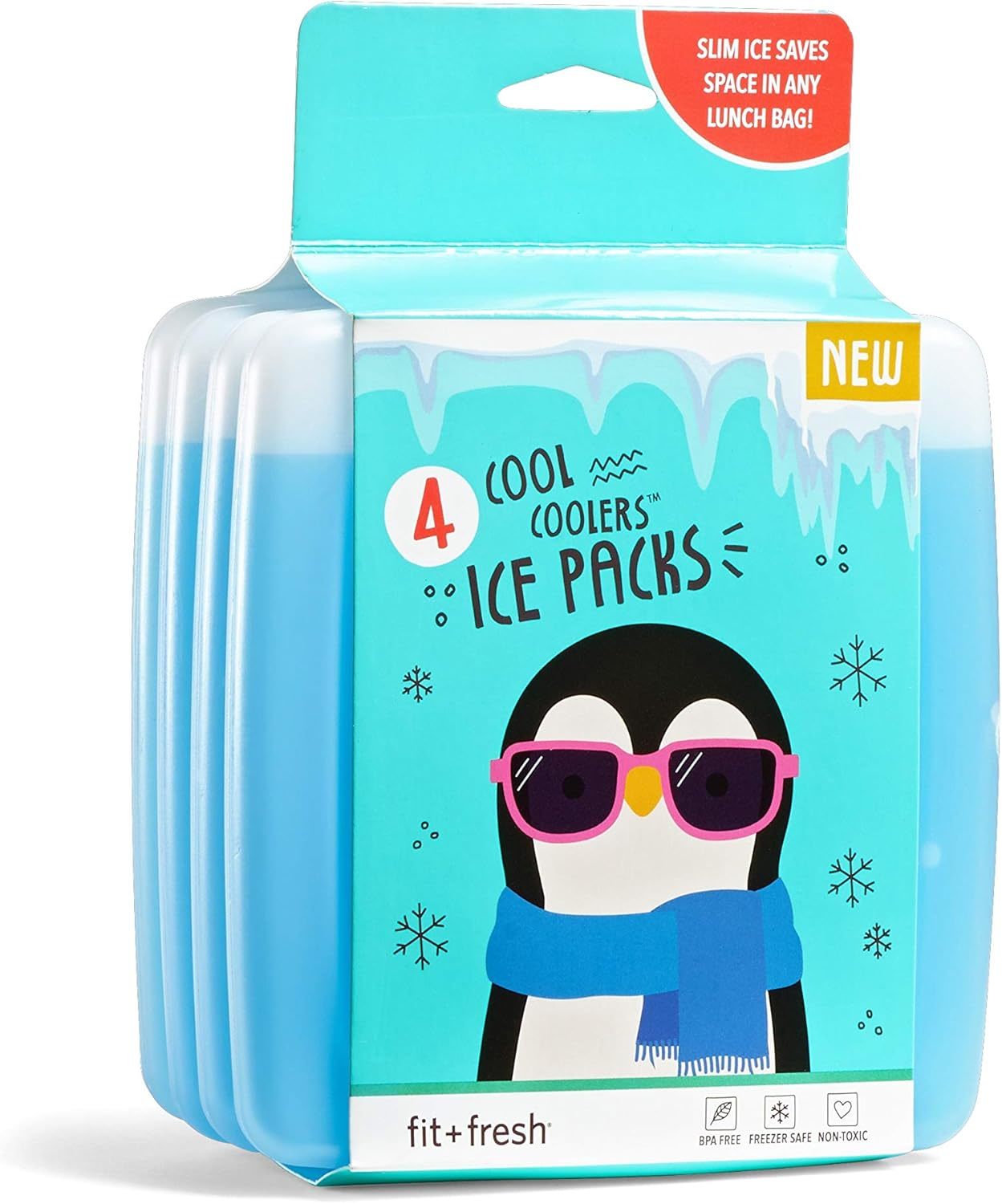 Cool Coolers By Fit &amp; Fresh Slim Ice Packs, Quick Freeze, Space-Saving, ... - $24.99