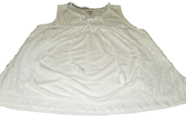 Nice Womens Xxl Knox Rose White Eyelet Tank Top - $11.87