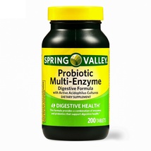 Spring Valley Probiotic Multi-Enzyme Digestive Formula- 200 Tablets - £22.05 GBP