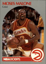 1990-91 Hoops #31 Moses Malone - Atlanta Hawks Basketball Card {NM-MT} - £0.78 GBP