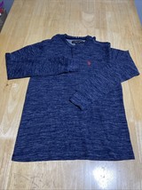 U.S.Polo ASSN Shirt Men&#39;s Small Blue Henley Striated Long Sleeve - $244.36 MXN