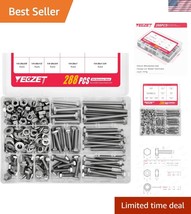 High-Quality 1/4-20 Hex Bolts &amp; Nuts Assortment - 288PCS Stainless Steel... - $45.00