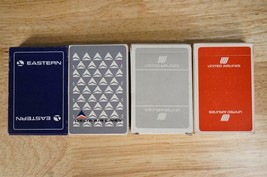 Vintage Lot Playing Card Four Decks Advertising United Airlines Eastern Delta - £21.09 GBP