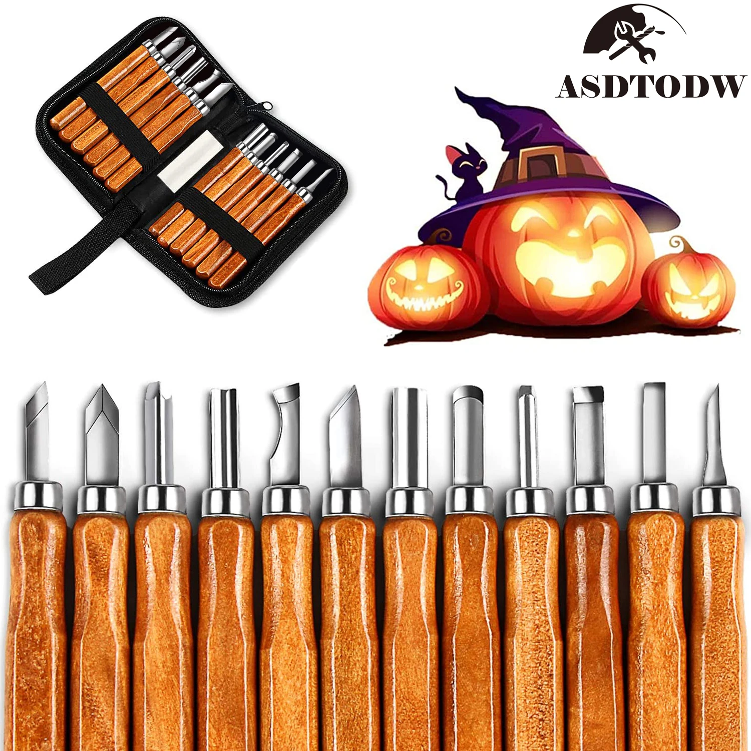 12pcs/set  Handle  Carving Chisel Scalpel Tools Set Cutter  Carving  Set Hand To - £175.29 GBP