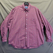 Ralph Lauren Men&#39;s XL BIG SHIRT Red/Blue Fine Plaid Long Sleeve Button-Up - $28.98