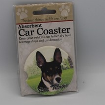 Super Absorbent Car Coaster - Dog - Rat Terrier - $5.44