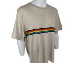 REI Co Op Mens XXL Outside With Pride T-shirt Tan Rainbow Design Hiking ... - $16.66