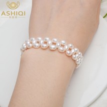 Genuine Natural Freshwater Pearl Bracelet 925 Sterling silver clasp 4.5-5mm pear - £29.49 GBP