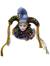 Jester Doll Lilac Magnet Shelf Party Favor Ornament Mardi Gras - £6.58 GBP