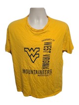 West Virginia University Mountaineers Morgantown WV Adult Large Yellow TShirt - £11.68 GBP