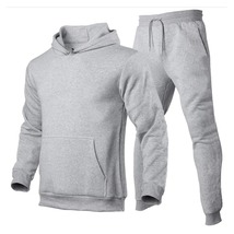 Men&#39;s Tracksuit Hooded Pullover+ Sweatpants Sports Suit Casual Jogger Sp... - $24.99
