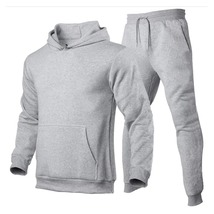 Men&#39;s Tracksuit Hooded Pullover+ Sweatpants Sports Suit Casual Jogger Sp... - £19.54 GBP