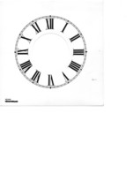 4-1/2&quot; Diameter Clock Dial Face Cardstock ROMAN &amp; ARABIC CENTER HOLE - £3.16 GBP