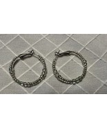 Silver Tone w/ Clear Beads Hoop Earrings Cookie Lee? - €8,47 EUR